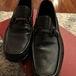 Shop FERRAGAMO Grandioso Gancini Leather Loafers